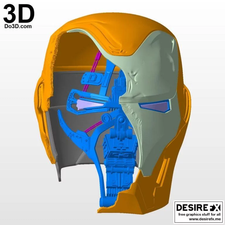 钢铁侠Mark 50受损碎裂头盔Endgame 3D打印模型|Iron Man Mark L MK 50 Damaged Smashed Helmet Endgame – 3D Print Model