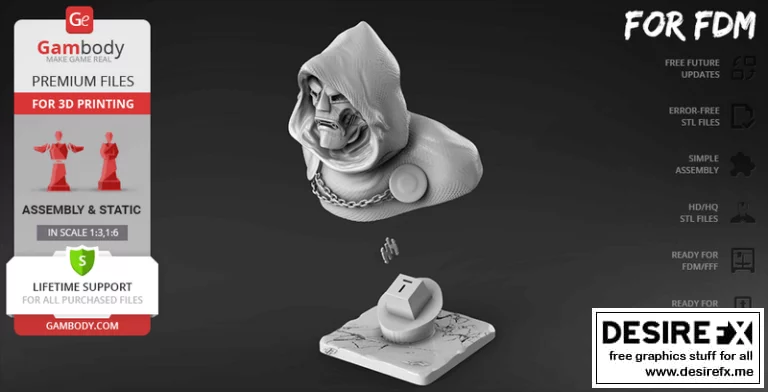 doom破坏者 3D打印模型|Dr. Doom Bust – 3D Print Model