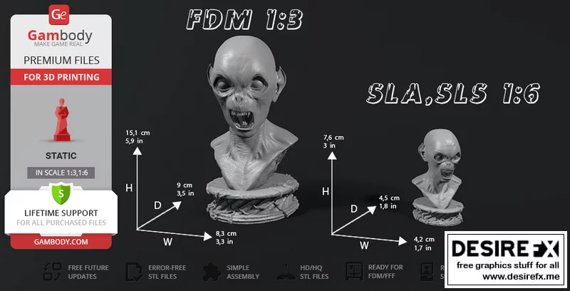 恶魔爆破 – 3D打印模型|Demon Bust – 3D Print Model