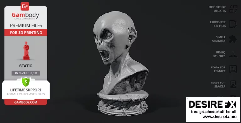 恶魔爆破 – 3D打印模型|Demon Bust – 3D Print Model