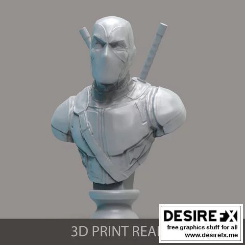 死侍3D打印模型|Deadpool Bust – 3D Print Model