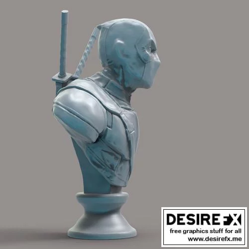 死侍3D打印模型|Deadpool Bust – 3D Print Model