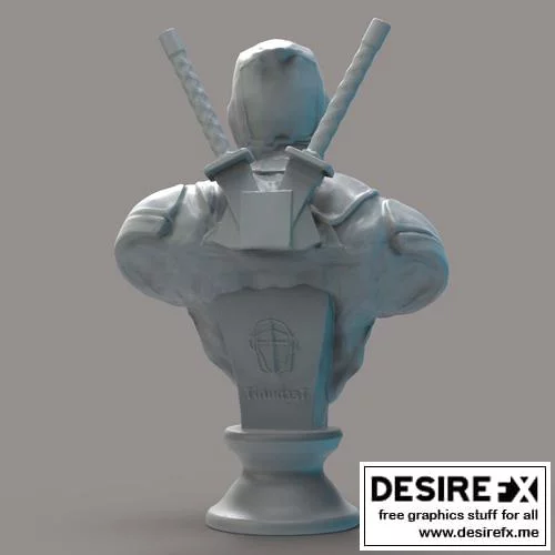 死侍3D打印模型|Deadpool Bust – 3D Print Model