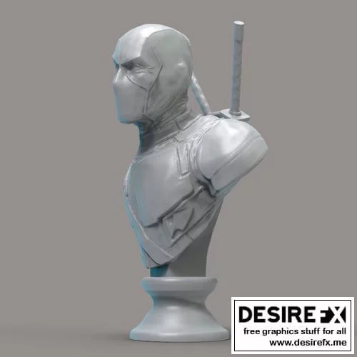 死侍3D打印模型|Deadpool Bust – 3D Print Model