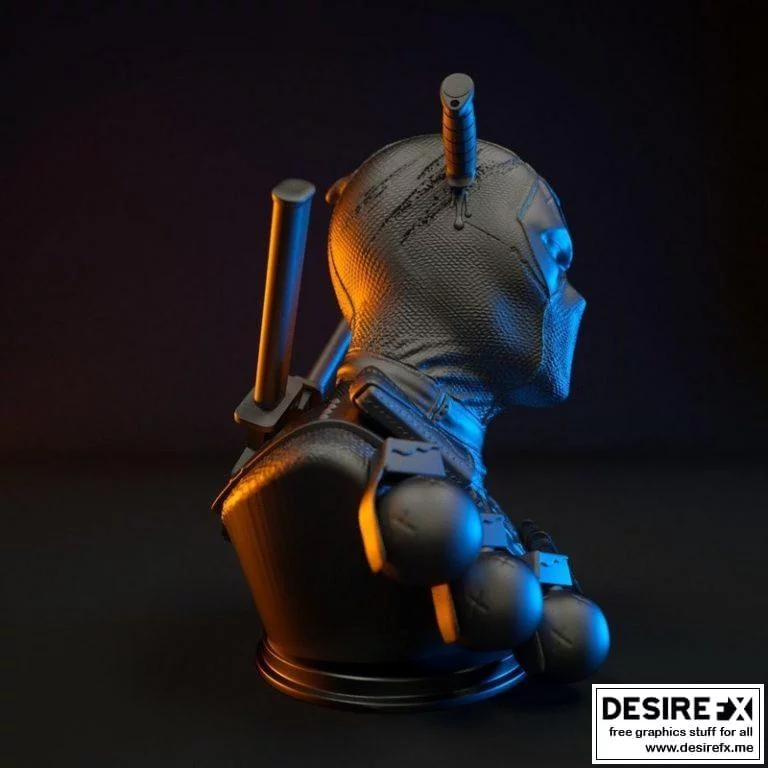 死侍3D打印模型|Deadpool Bust – 3D Print Model