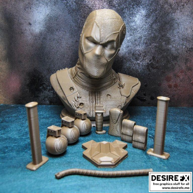 死侍3D打印模型|Deadpool Bust – 3D Print Model