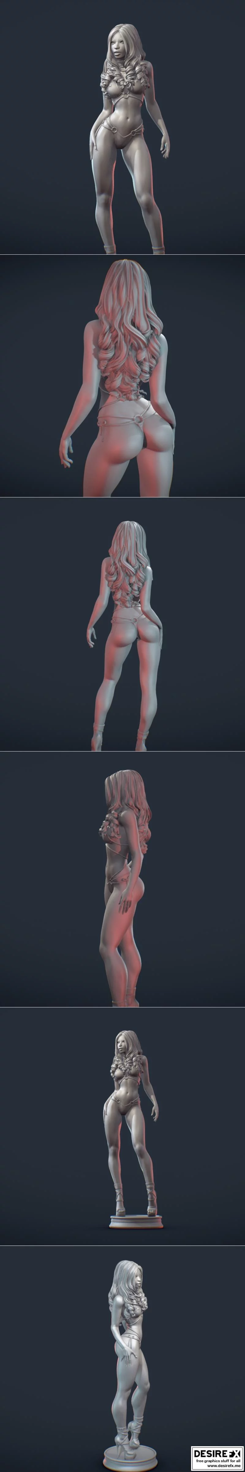 Aleysha角色3D打印模型|Aleysha Figurine Split and Keyed – 3D Print Model