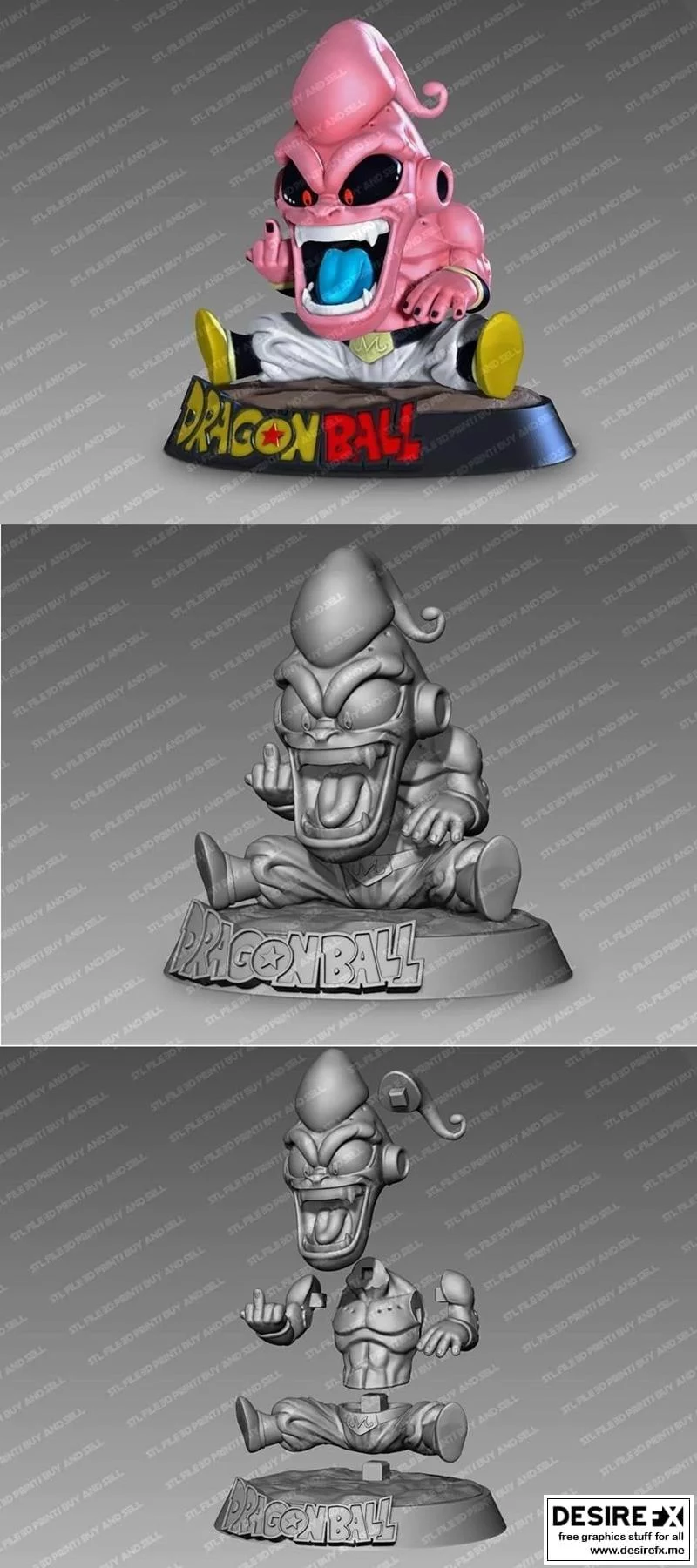 魔人布欧 3D打印模型|Majin Boo – 3D Print Model