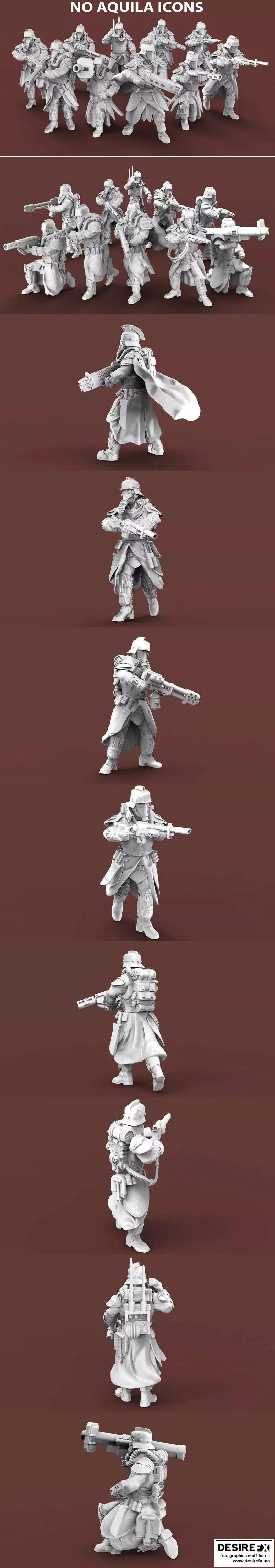 可打印战兵——远程步兵3D模型|The Expendable Brigade – Ranged Infantry – 3D Print Model