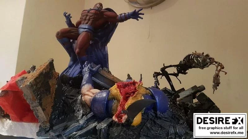 磁力人 vs 猛禽猎手 3D打印模型|Magneto vs Wolverine – 3D Print Model