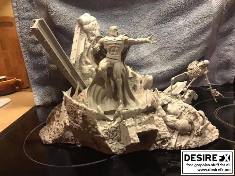 磁力人 vs 猛禽猎手 3D打印模型|Magneto vs Wolverine – 3D Print Model