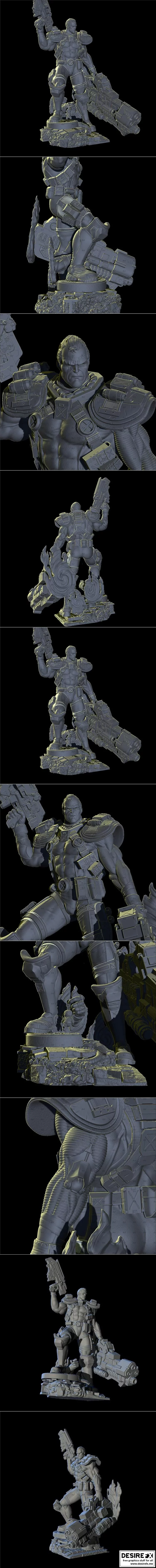 3D打印模型：赛博朋克2077 - 红色警戒角色模型|Cable – 3D Print Model