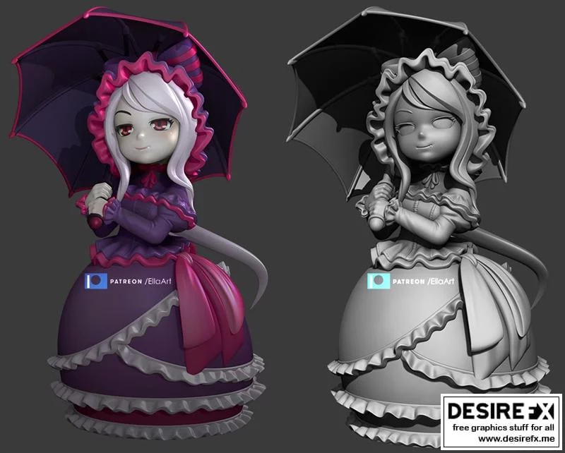 Shalltear 3D打印模型|Shalltear Overlord – 3D Print Model