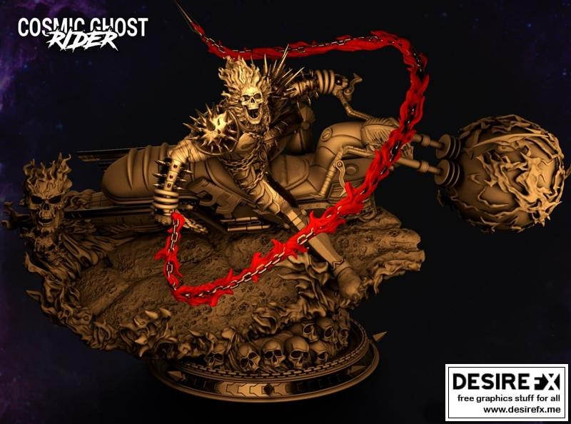 鬼泣 - 鬼骑 - 3D打印模型|Wicked – Ghost Rider – 3D Print Model