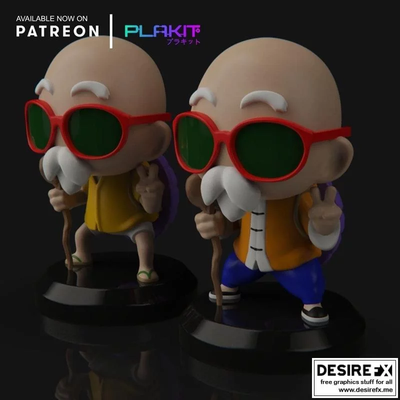 龙珠Z - 罗比 - 3D打印模型|Dragon Ball Z – Master Roshi – 3D Print Model