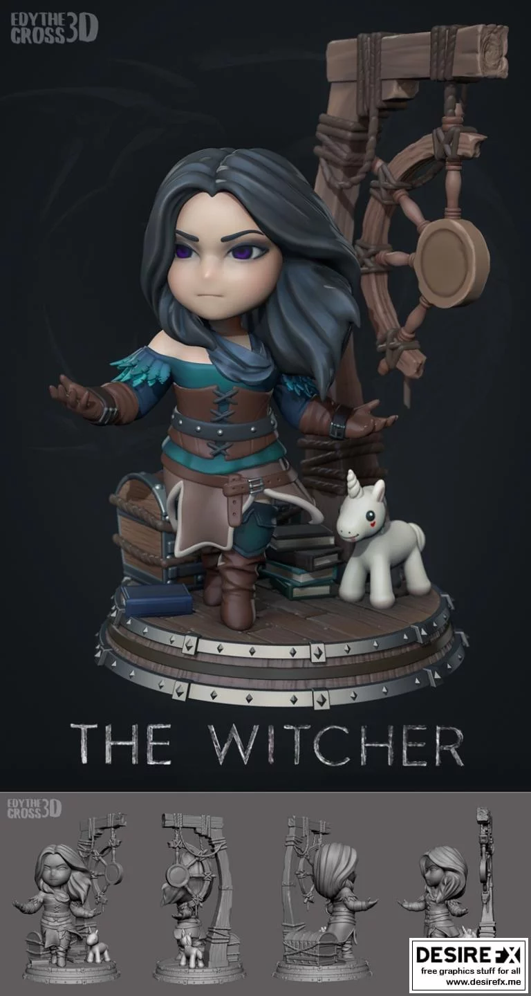 巫师：伊恩费尔 3D打印模型|Witcher – Yennefer – 3D Print Model