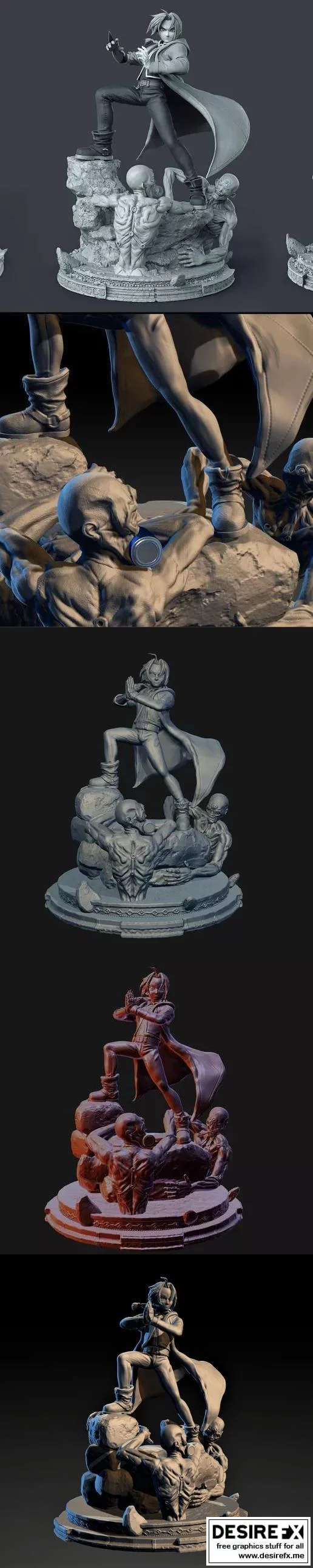《钢之炼金术师》艾德·艾尔利克 3D打印模型|Edward Elric – 3D Print Model