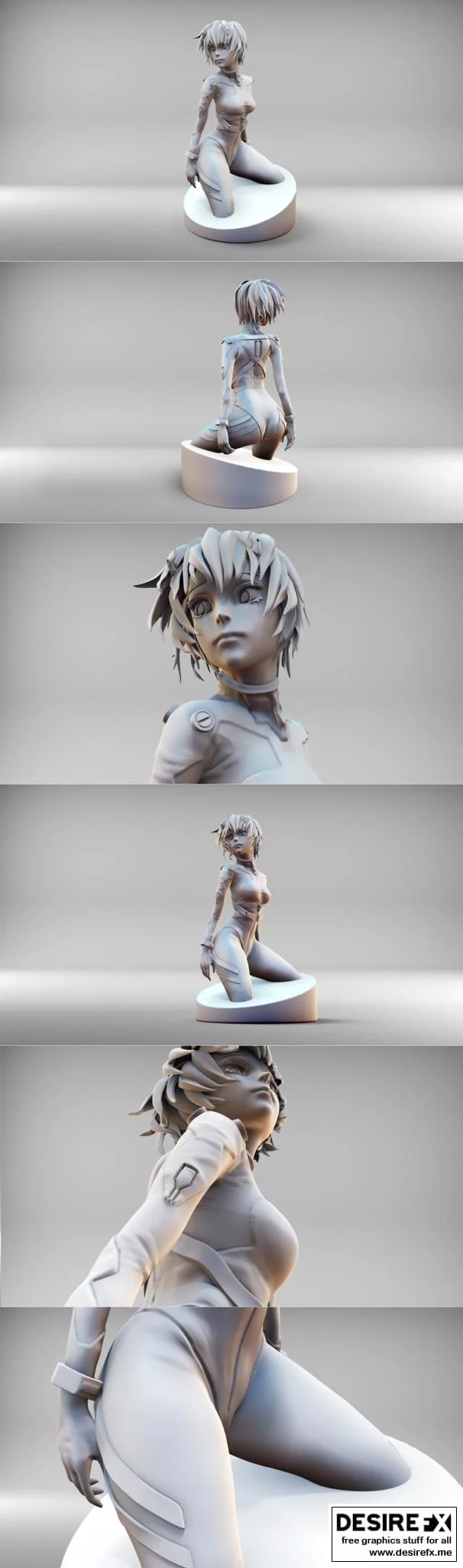 绫波丽 3D打印模型|Rei Ayanami – 3D Print Model