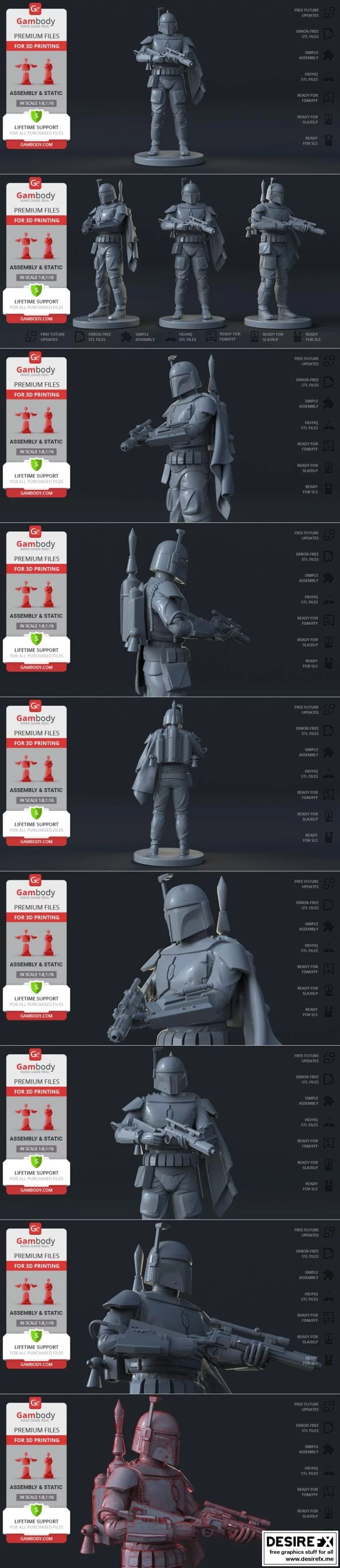 3D打印模型：星战战甲 Boba Fett|Boba Fett – 3D Print Model