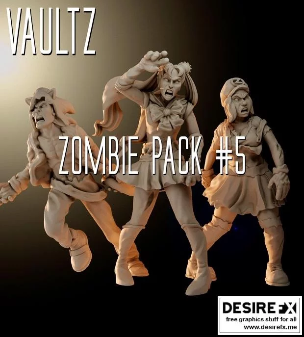 Vault Z僵尸包5——3D打印模型|Vault Z – Zombie Pack 5 – 3D Print Model