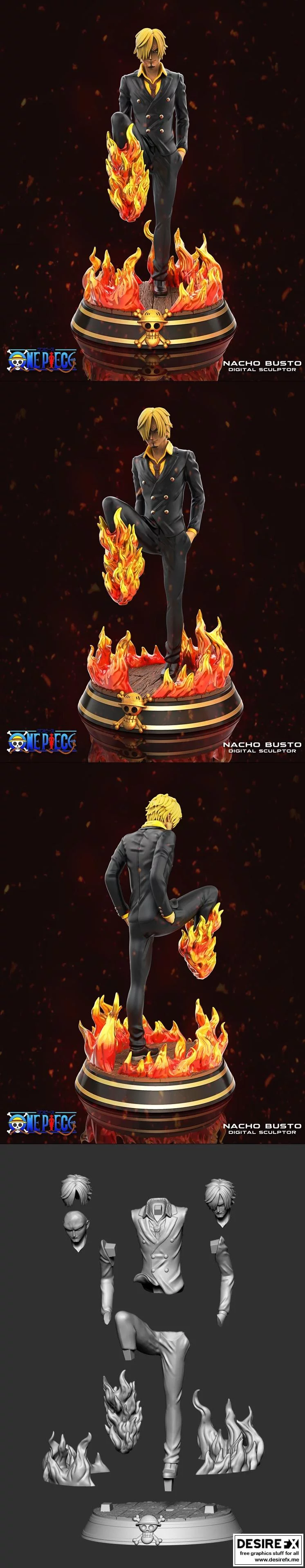 桑吉 - 海贼王 - 3D打印模型|Sanji – One Piece – 3D Print Model