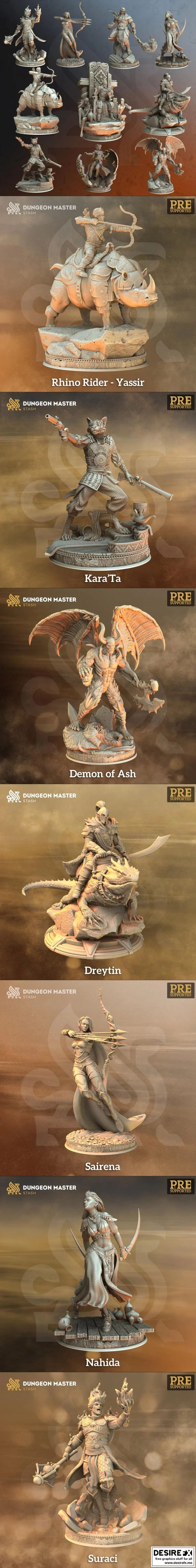 DM Stash 2021年7月 3D打印模型：动漫游戏角色集合|DM Stash July 2021– 3D Print Model