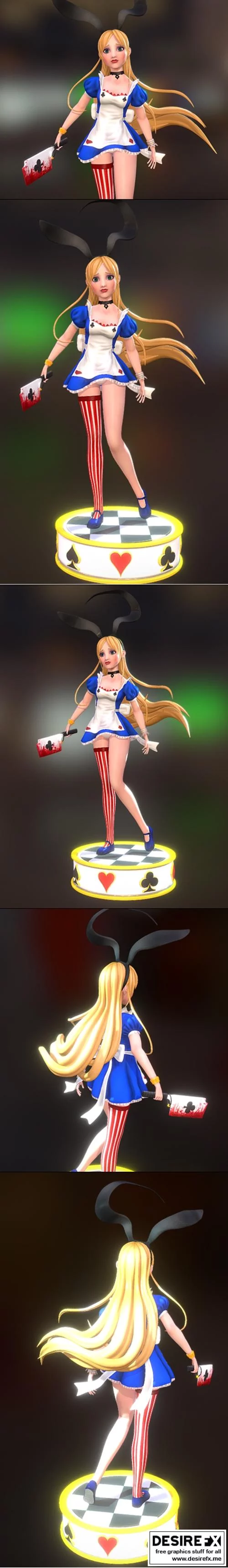 爱丽丝梦游仙境 3D打印模型|Alice In Wonderland – 3D Print Model