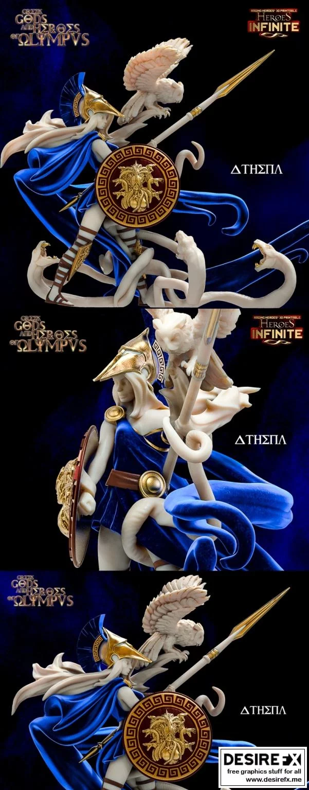 雅典娜 3D打印模型|Athena – 3D Print Model