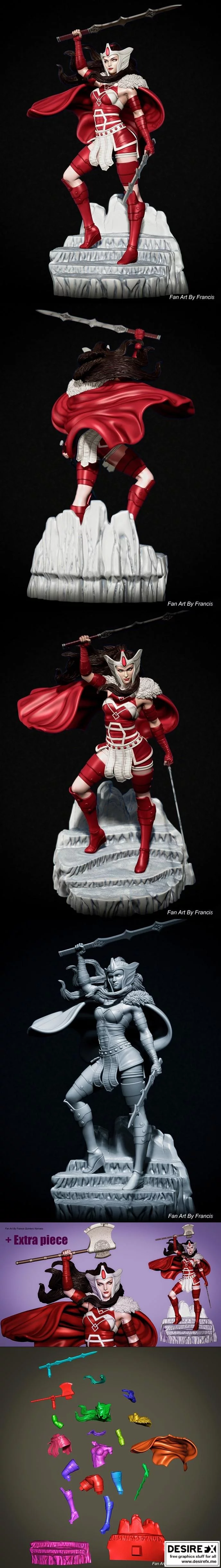 莉莉丝·西夫 3D打印模型|Lady Sif – 3D Print Model