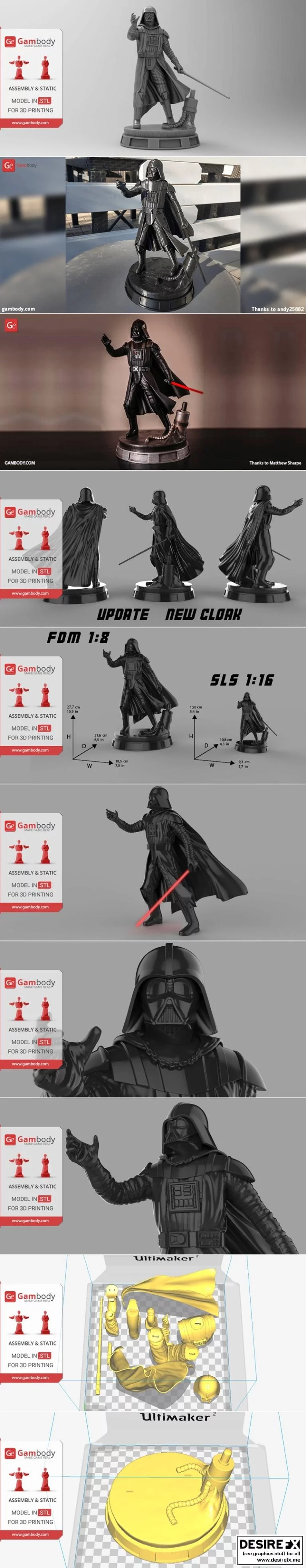 黑暗帝国 3D打印模型：达拉斯·伐地|Darth Vader – 3D Print Model