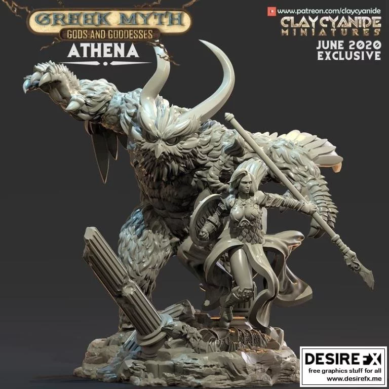 雅典娜 3D打印模型|Athena – 3D Print Model