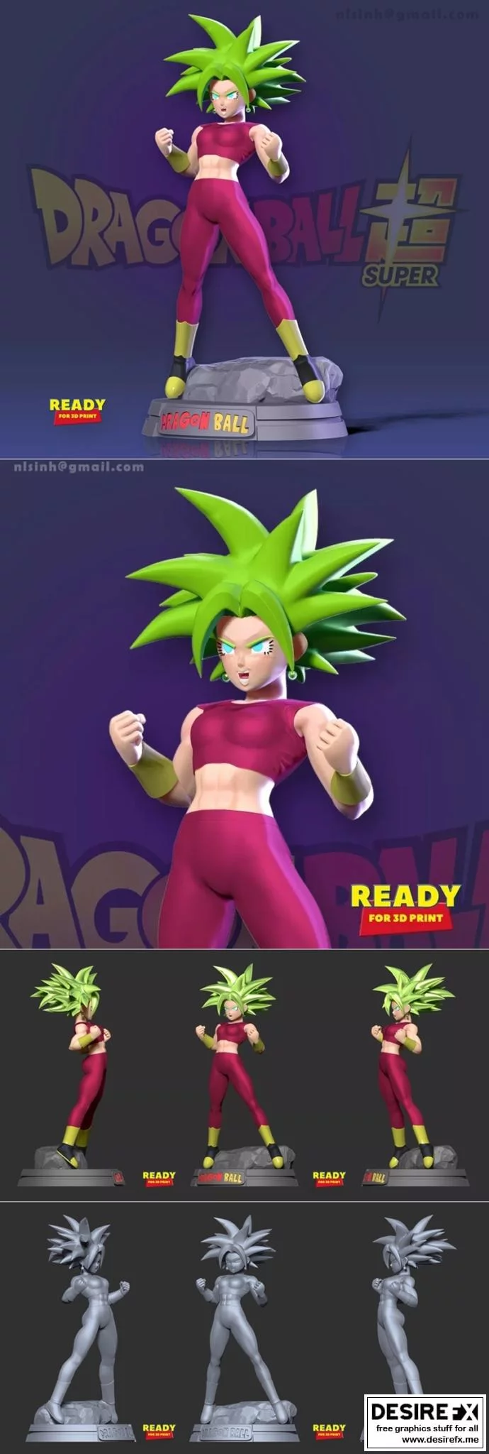 凯弗拉 - 冈布奥 - 3D打印模型|Kefla – Dragon Ball – 3D Print Model