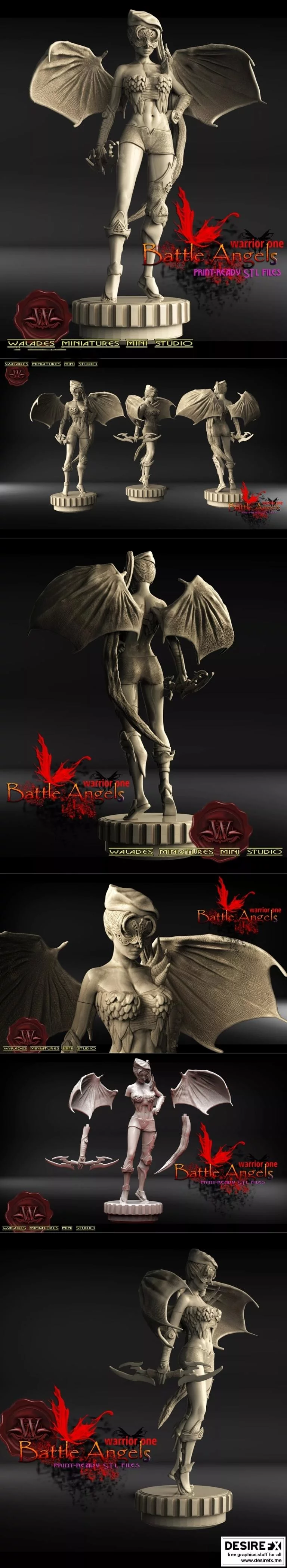 战斗天使 3D打印模型|Battle Angel – 3D Print Model