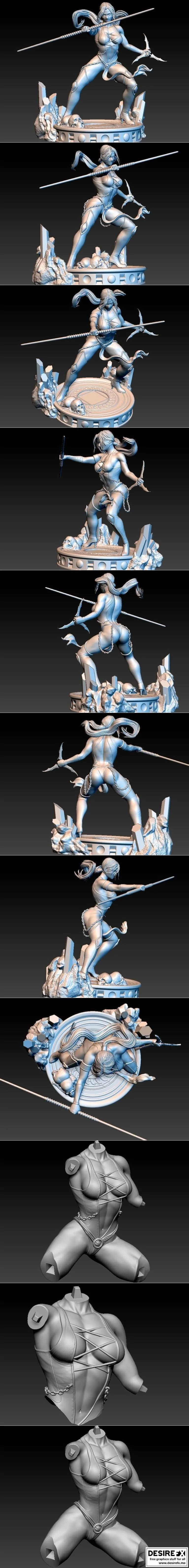功夫之剑——乔亚3D打印模型|Mortal Kombat – Jade – 3D Print Model