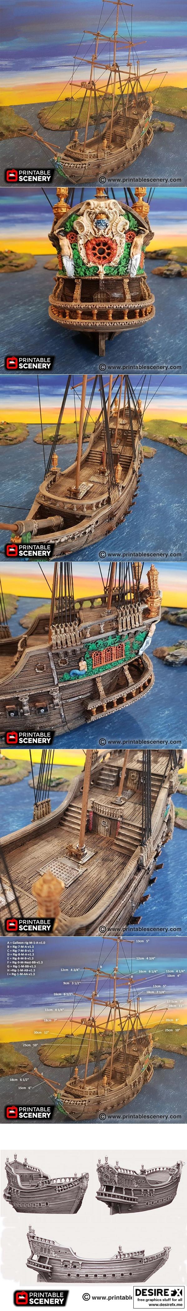 Galleon 3D打印模型：动漫游戏角色立体造型|Galleon – 3D Print Model
