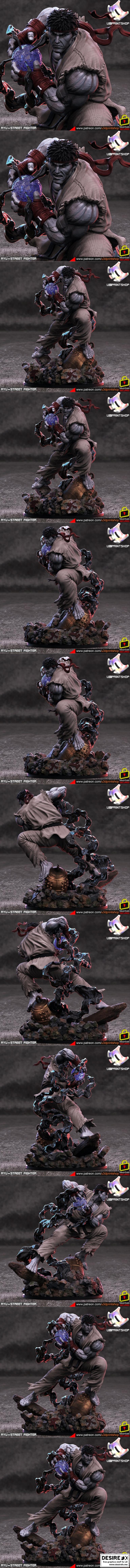 街霸Ryu 3D打印模型|Ryu – Street Fighter – 3D Print Model