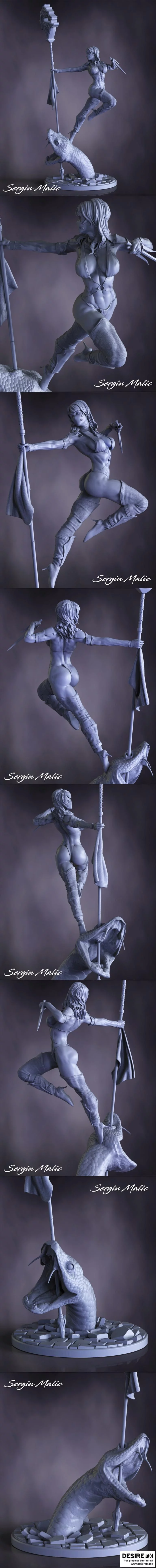 米拉娜 3D打印模型|Mileena – 3D Print Model