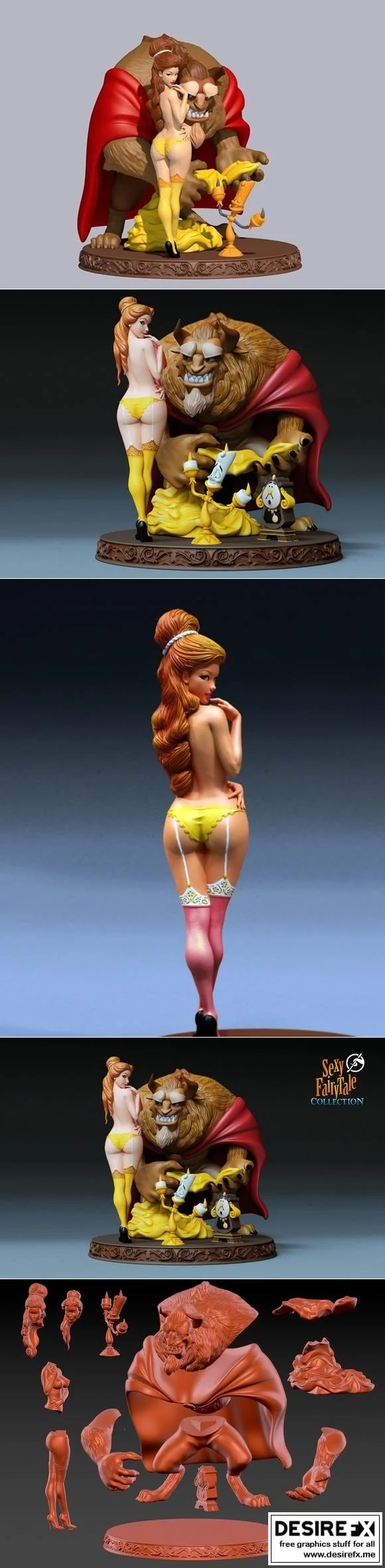 Belle - 3D打印动漫角色模型|Belle – 3D Print Model