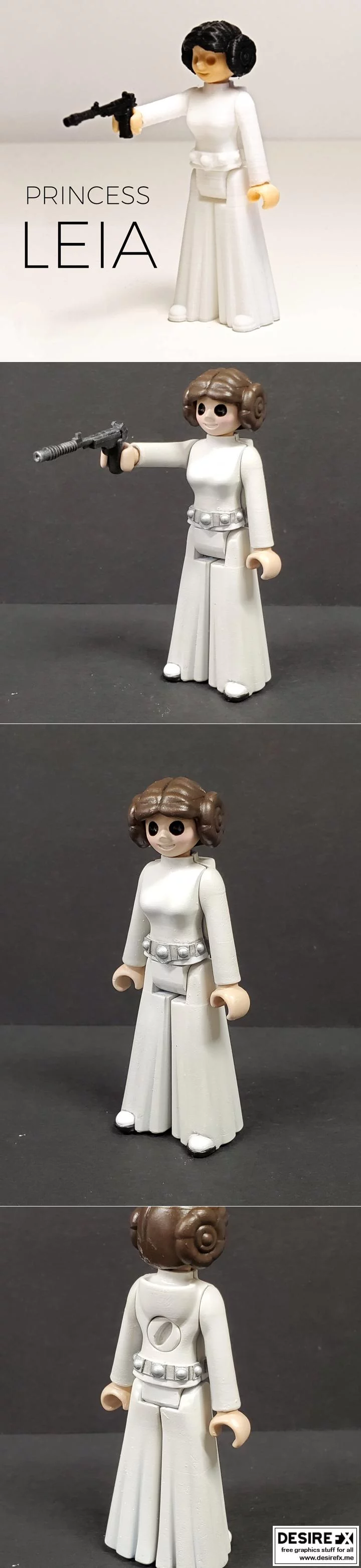 莱娅公主 3D打印模型|Princess Leia – 3D Print Model