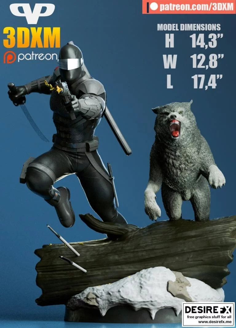 蛇眼 3D打印模型|Snake Eyes – 3D Print Model