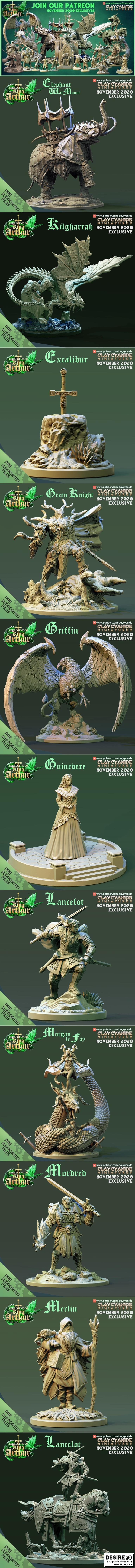 克莱因蓝——2020年11月独家限定3D打印模型集|ClayCyanide – November 2020 Exclusive Bundle – 3D Print Model
