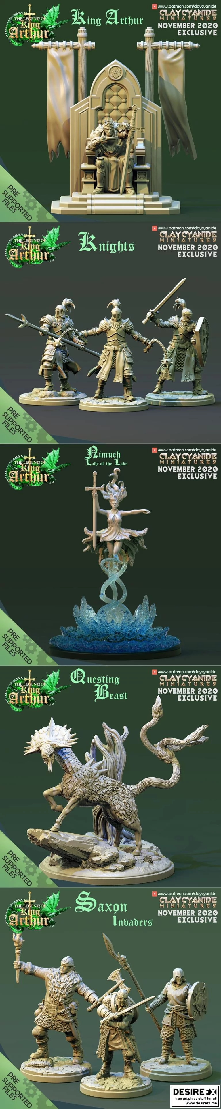 克莱因蓝——2020年11月独家限定3D打印模型集|ClayCyanide – November 2020 Exclusive Bundle – 3D Print Model