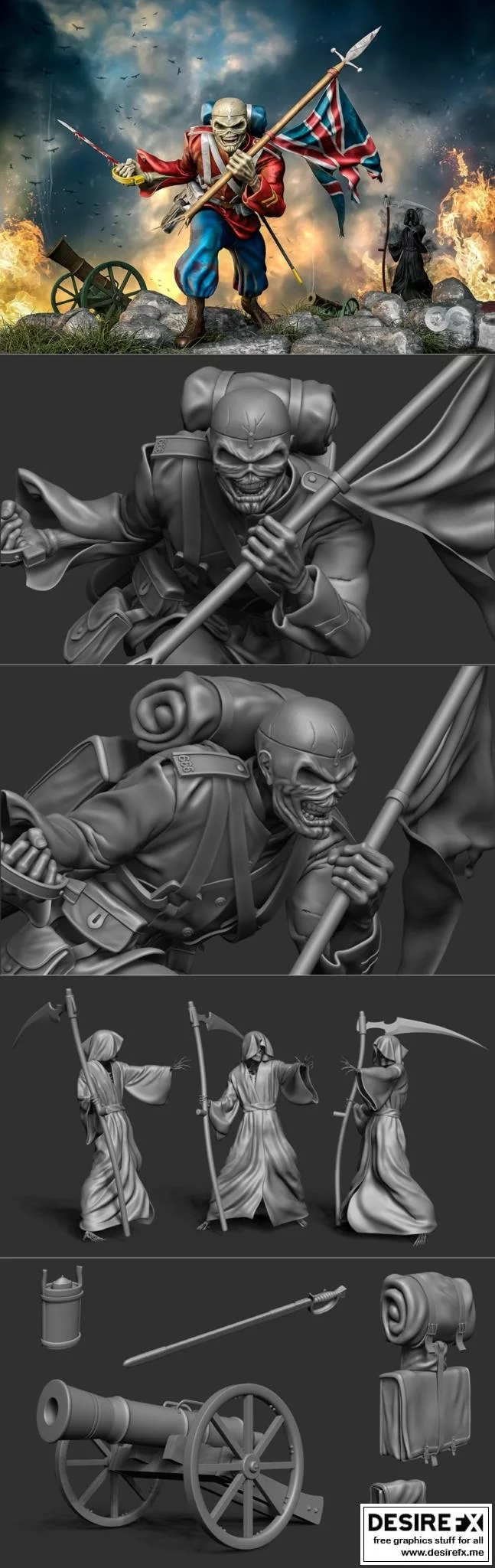 战地勇士 - 3D打印模型|The Trooper – 3D Print Model