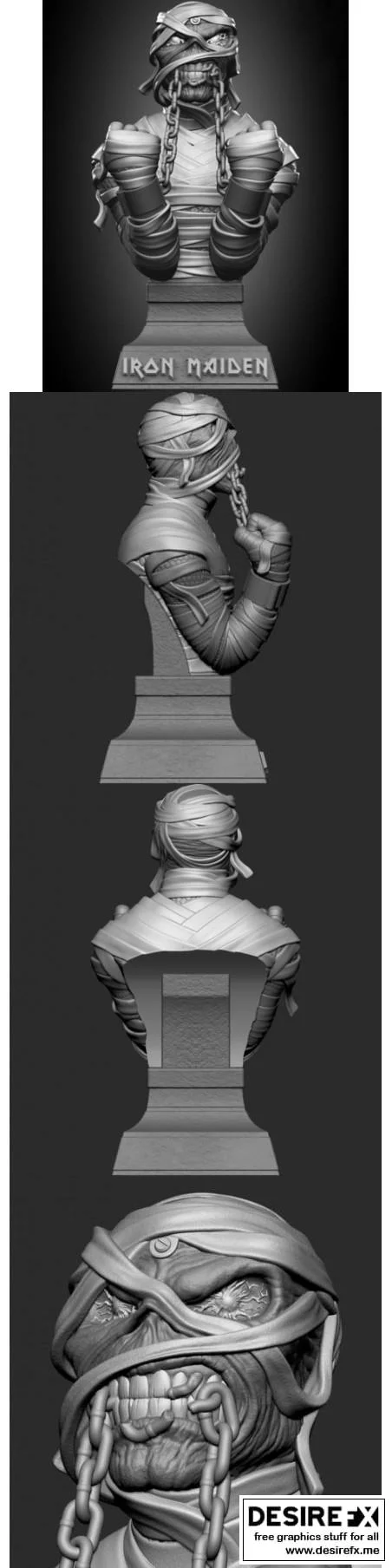 铁娘子Eddie 3D打印模型|Eddie Iron Maiden – 3D Print Model