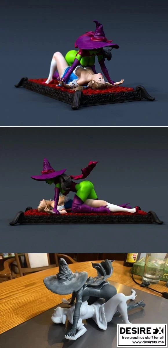 多萝西与女巫——3D打印模型|Dorothy and Witch – 3D Print Model