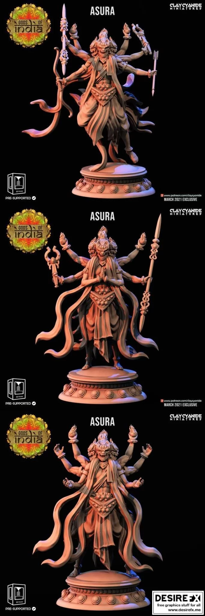 阿修罗——3D打印模型|Asuras – 3D Print Model