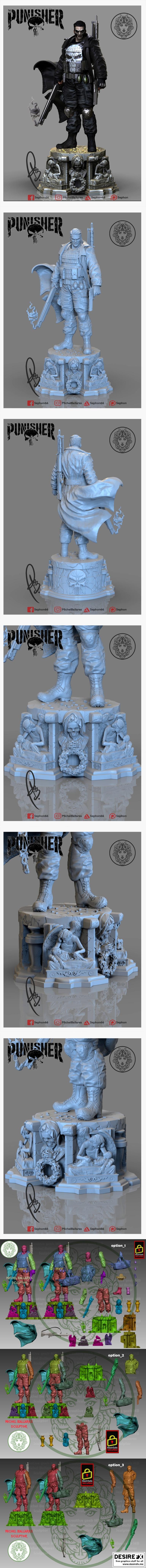 惩罚者 3D打印模型|Punisher – 3D Print Model