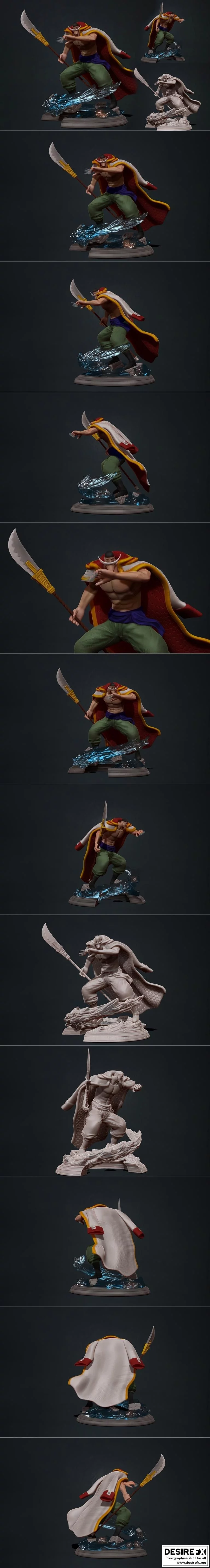 新gate工作室-白胡子-3D打印模型|Edward Newgate – Whitebeard – 3D Print Model