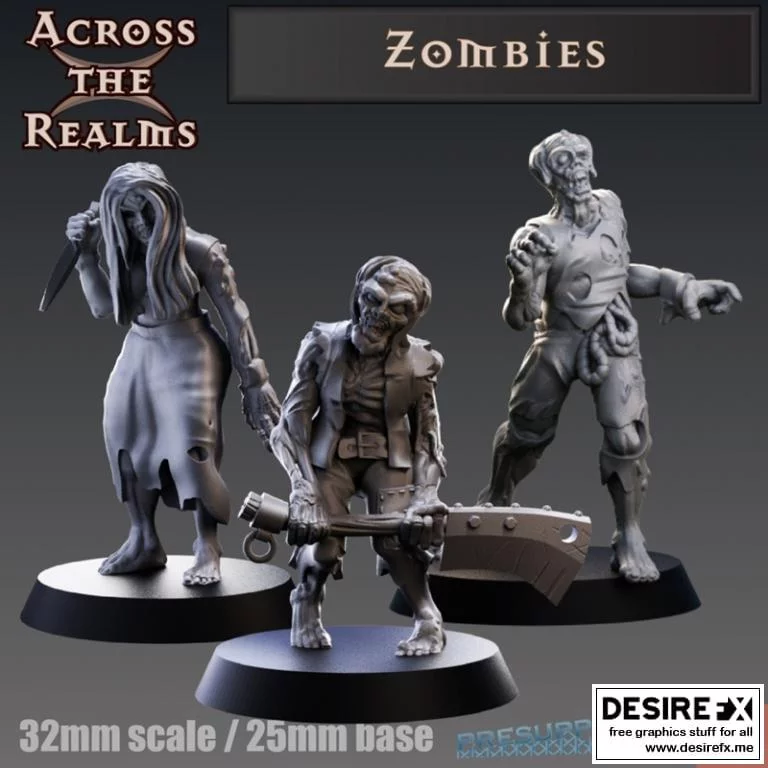 丧尸-3D打印模型|Zombies – 3D Print Model