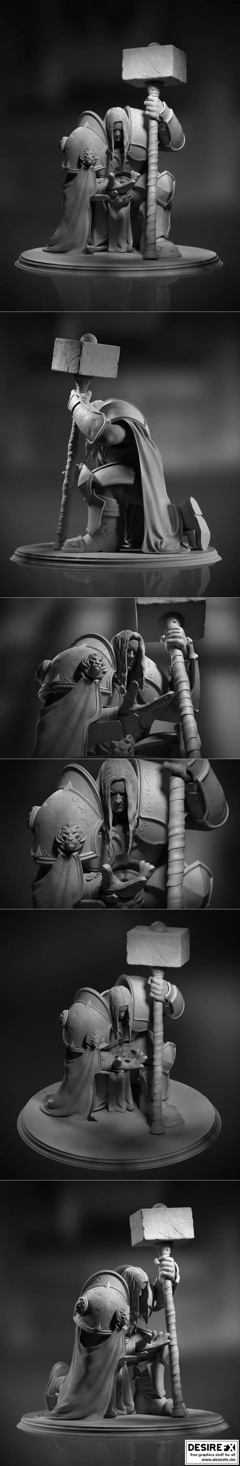 Arthas - 3D打印模型 - 烈焰之王|Arthas – 3D Print Model